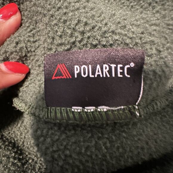 L.L. Bean Men 2XL Fleece Jacket Full-Zip Pockets Green Polartec Vintage - Picture 8 of 10